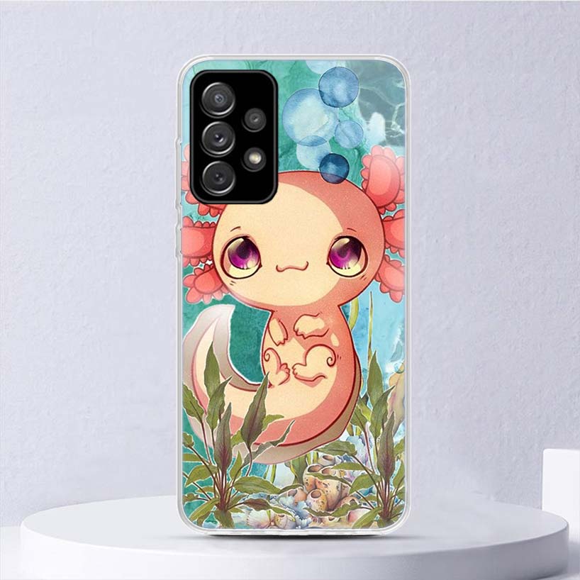 

Cute Axolotl Kawaii Soft Case For Samsung Galaxy A52 A42 A32 A22 A12 A02S Phone Cover A50 A51 A70 A71 A41 A31 A21S A40 A30 A20E Samsung A21S