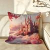 Art DDreamy CCastle Cushion Cover Pillow Case Antidustmite Pillowcase Silky Short Plush Sofa Cushion Cover hot