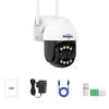 8MP Wireless Monitoring Camera Dual Lens Wall Mount Smart WiFi Camera IP66 2 Way Talk Motion Detection Wireless Security Camera