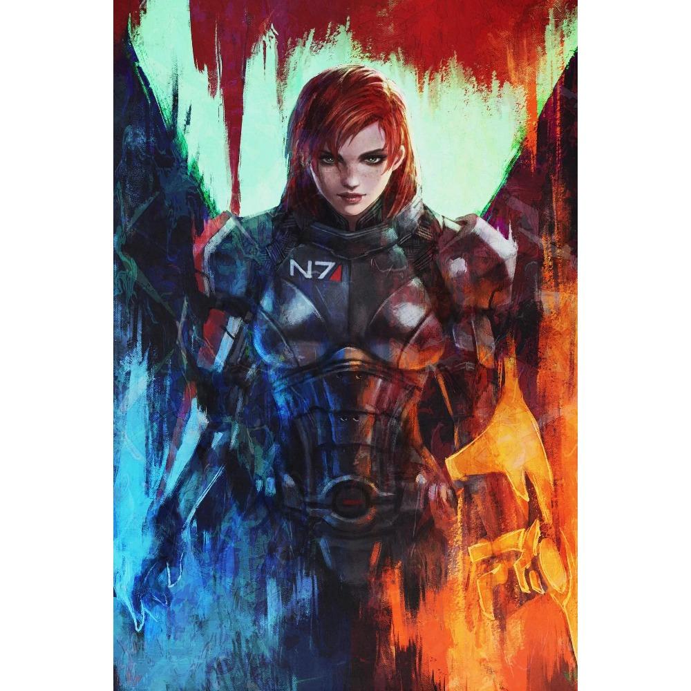 Hett Action Skjutspel Mass Effect Affisch Science Fiction Rymd Prints Canvasmålning Väggkonst Bild Hem Vardagsrum Dekoration