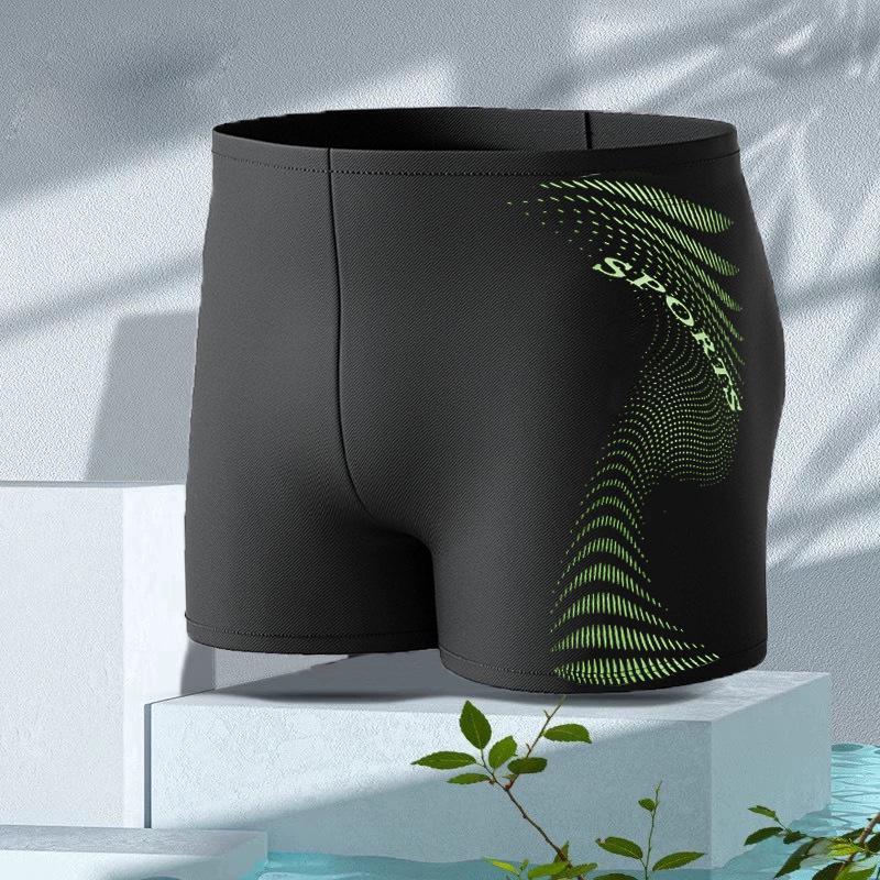 Trunchi de baie din nailon cu uscare rapidă pentru bărbați - Boxer simplu la modă pentru izvoare termale și parcuri acvatice