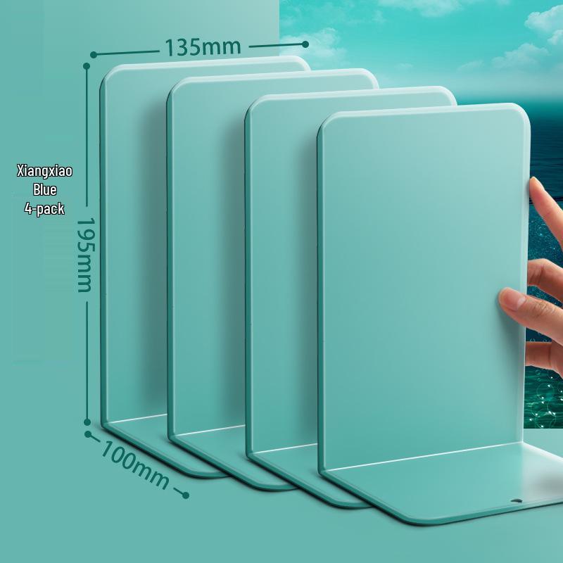 2-Piece Retractable Metal Book Stand and Bookend for Students