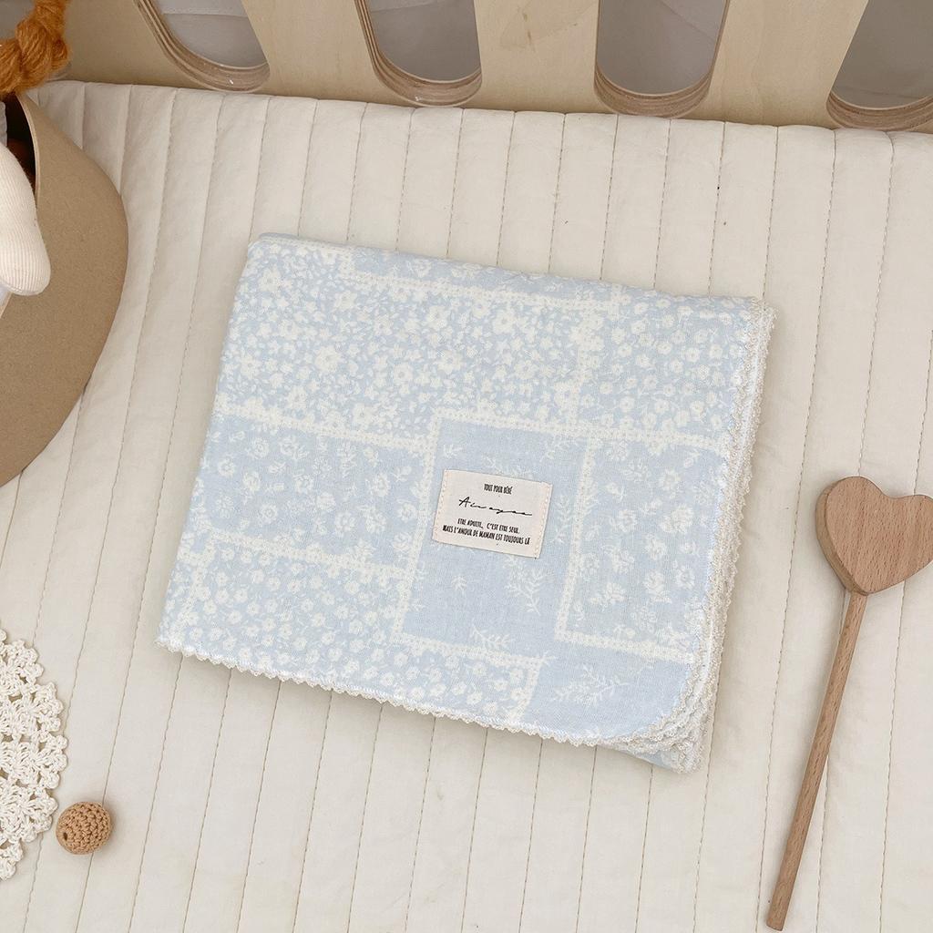 Baby Blanket Floral Soft Cotton Muslin Newborn Swaddle Wrap Receiving Blanket Quick Dry Bath Towel Baby Stroller Cover
