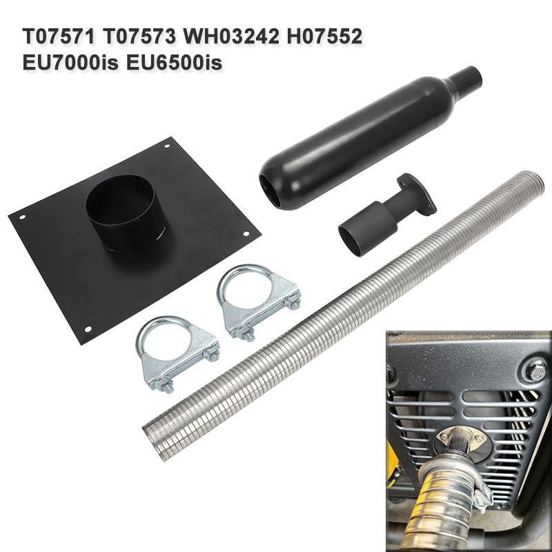 Universal Firman Generator Exhaust Extension Pipe For Honda EU6500is EU7000is 2 Inch Motorcycle Exhaust Pipe Muffler Wall Mount