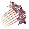 Korean Rhinestone Adult Hairpin: Seven-Tooth Metal Comb Hair Ornament