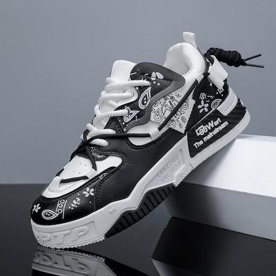 Sneakers alla moda da uomo 2024 a suola spessa, basse, per Autunno/Inverno