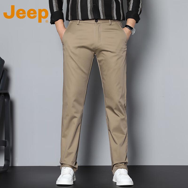 JEEP Men's 2025 Autumn/Winter Business Casual Straight-Leg Trousers