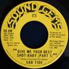 7inch Record EBB TIDE - Give Me Your Best Shot - Baby SG100 Sound Gems 1974 Canada Soul/Funk Used