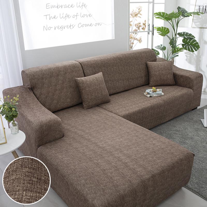 Premium Texture Couch Covers for Sectional Sofa Washable Stretch Sofa Covers L Shape Sofa Slipcovers Anti Slip Furniture Protector 1pc