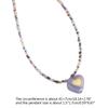Acrylic Heart Beaded Necklaces Heart Pendant Choker  Beads Chokers Party Accessories Gift for Women Girlfriends