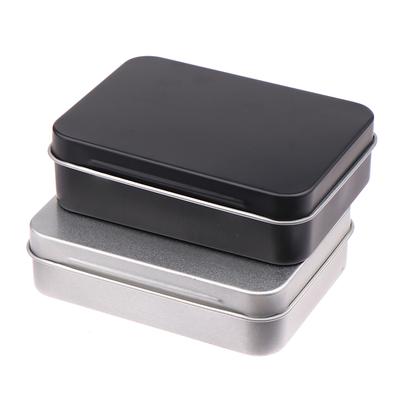 1Pc Frosted Household Iron Storage Box Metal Box Tin Plated Container Empty Hinged Lid Small Empty Storage Box