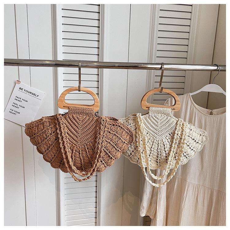 Women's Casual Loose-Fit Hollow Straw Woven Shoulder Handbag, 2026 New Vegetable Basket Design