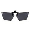 Non-polarized Rimless Clip on For Men Women Polygon Flip Up Sunglasses Night Vision Driver Fishing Eyeglasses
