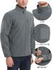 KEFITEVD Fleece Perfect for and Light Size 3XL Men's Jacket, Windproof, Hiking, Cycling, Military, Camping, Gray,