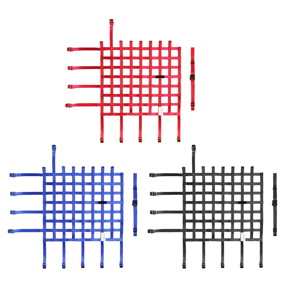 1PC Window Net Race Car Window Net Mounting Kit Ribbon Style 24Hx24W / 20Hx24W / 18Hx24W Car Accessories Black/Red/Blue