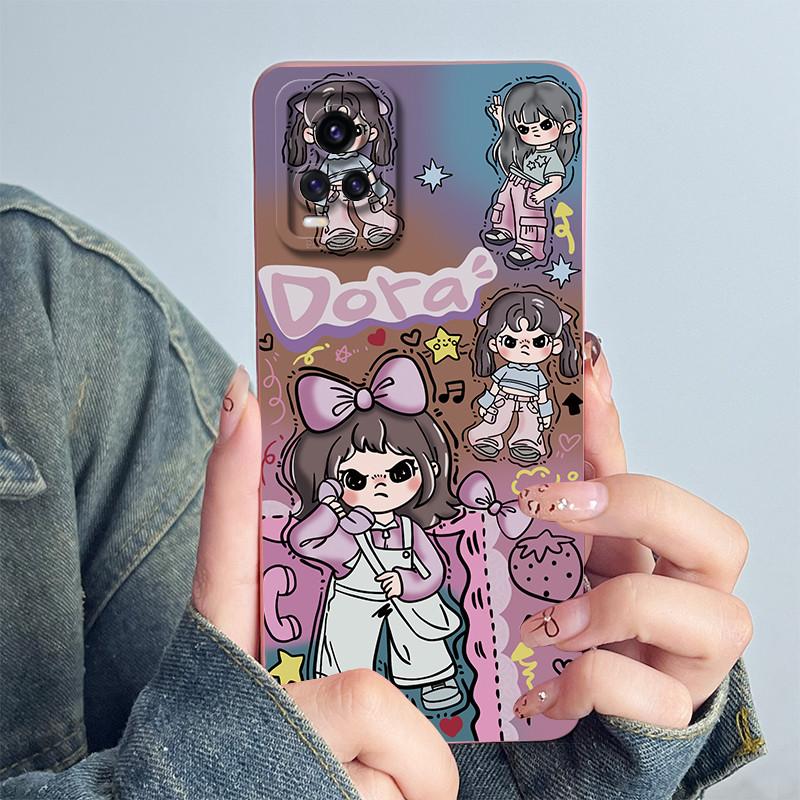 For Vivo V20 Phone Case Cute Astronaut Soft Silicone Lens Protective Back Cover for VivoV20 V2024 V2025 Coque Vivo v 20 Shells