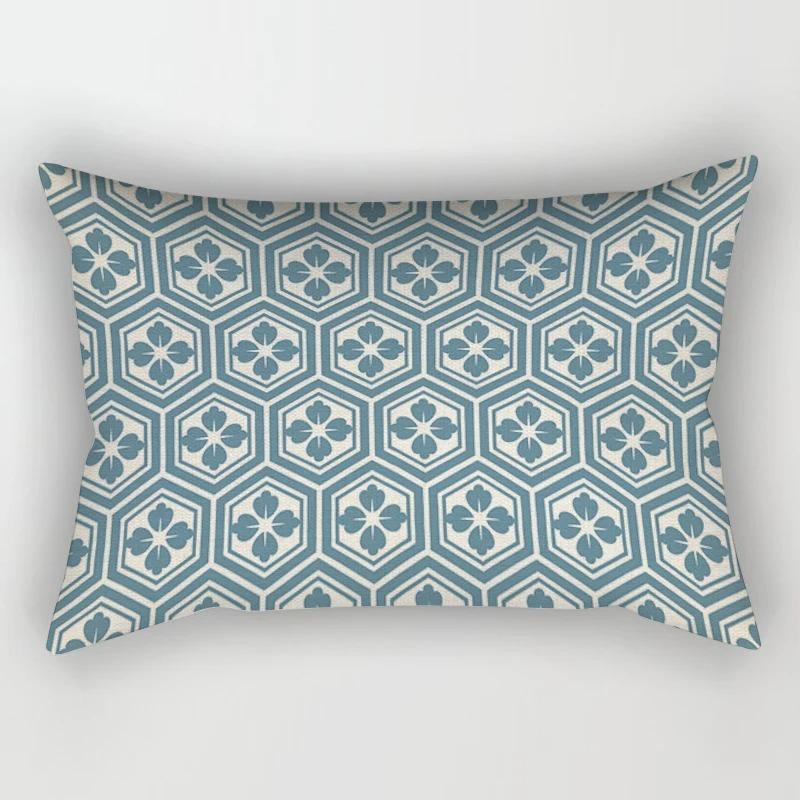 Nordic Sweet Home Light Blue Geometric Pillowcase Decorative Sofa Cushion Cover Pillowcase