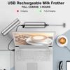 USB Rechargeable Handheld Milk Frother with Cover Electric Whisk Foam Maker Egg Beater  Barista Use