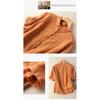 Solid Color Short-Sleeve Pullover Linen Shirt for Women, Vintage Hong Kong Style Cotton-Linen Blouse, 2026 Spring/Summer New Arrival