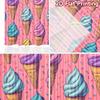 2D flat printing 2pcs Curtain Party Curtain Colorful Ice Cream Cones Digital Printed Polyester Drapes Family Party Decoration
