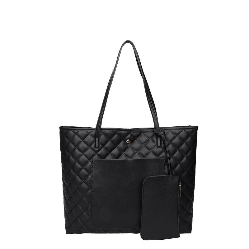 Tote Bag Women's Bag Diamond Shoulder Bag Large Capacity Mother and Child Two-piece Bag Texture Handbag