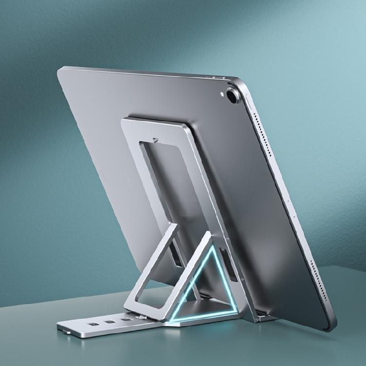 Foldable Aluminum Phone Tablet Stand Desktop Organiser For 4-12Inch Devices Office Essential