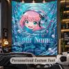 Personalized Wall Tapestry,Spy × Family Custom Printed Name, Fabric Wall Art For Indoor Room Backdrop