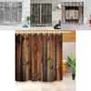 Waterproof Mildewproof 3d Print Rustic Wood Shower Curtain Set Ideal For Any Bathroom