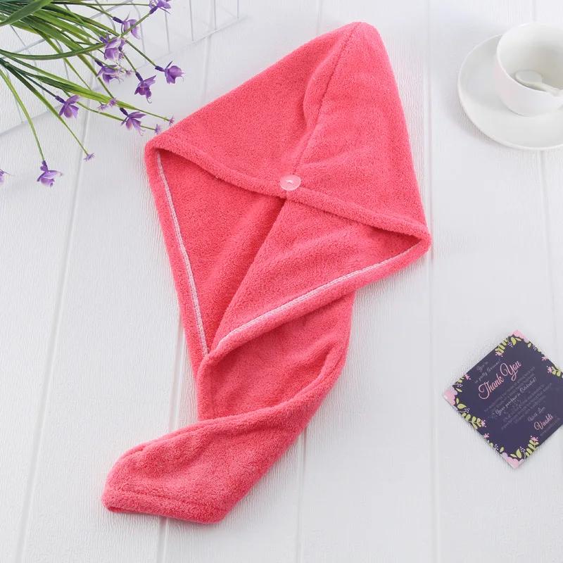 Girl's Hair Drying Hat Quick-dry Hair Towel Cap Hat Bath Hat Microfiber Solid Towel Cap Super Absorption Turban Hair Dry Cap
