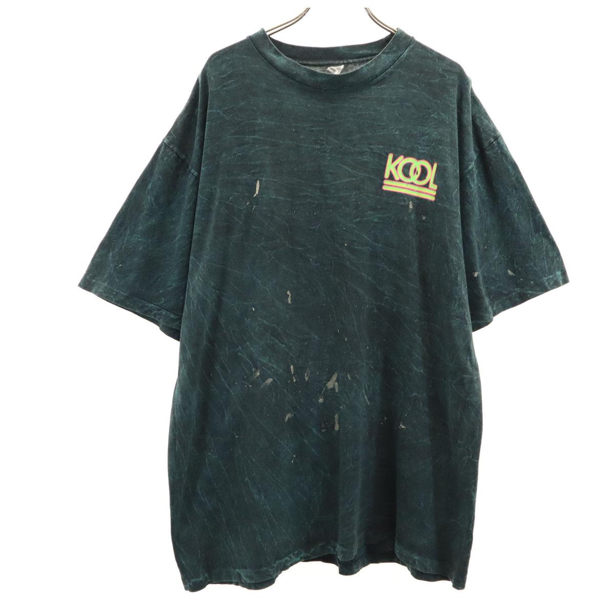 

90s Old KOOL Short sleeve T-shirt charcoal green Single stitch Men s Used