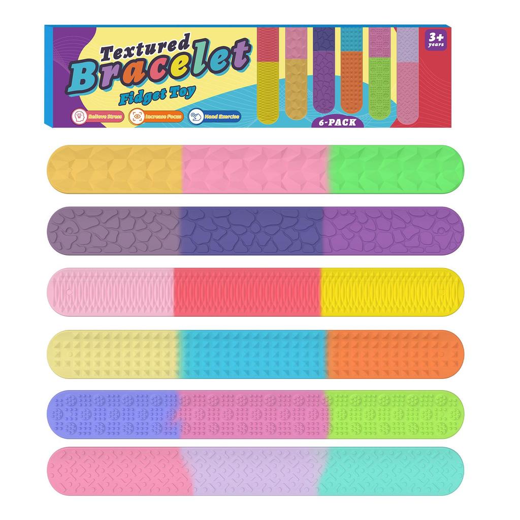 Silicone Sensory Fidget Slap Bracelets for Children's Stress Relief