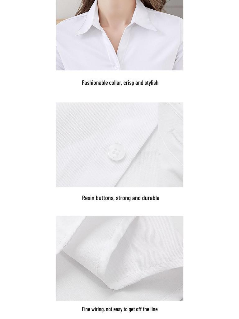 Women's Professional Black Shirt - New Spring/Summer Korean Style Workwear In Gray and Navy, Large Size Formal Tops