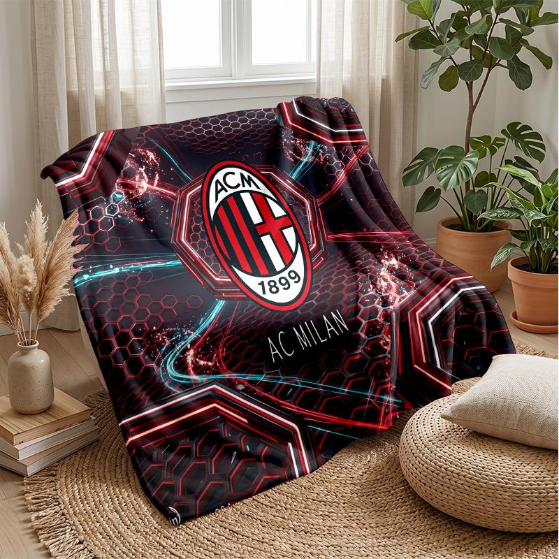 AC Milan Theme blanket Soft Flannel Blanket Plush Throw Blanket Cozy Sofa Bed Blanket for Home Decor