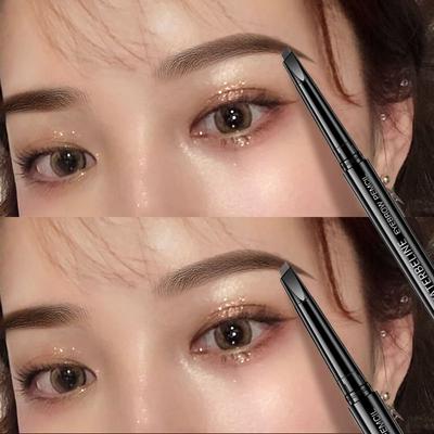 5-color Waterproof Eyebrow Pencil - Dual-Headed Automatic Pen for Natural Look Long-Stay Easy-Glide Formula with Built-In Brush for Flawless Brows