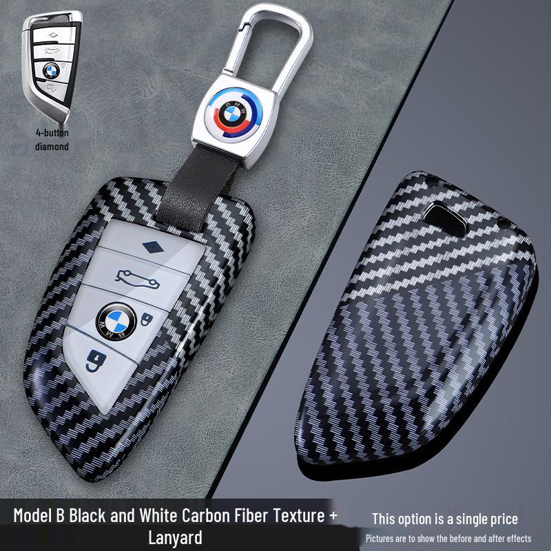 BMW Key Case for 3 Series, 5 Series, 6 Series GT, X1, X2, X3, X4, X5, X6 with Blade and Buckle.