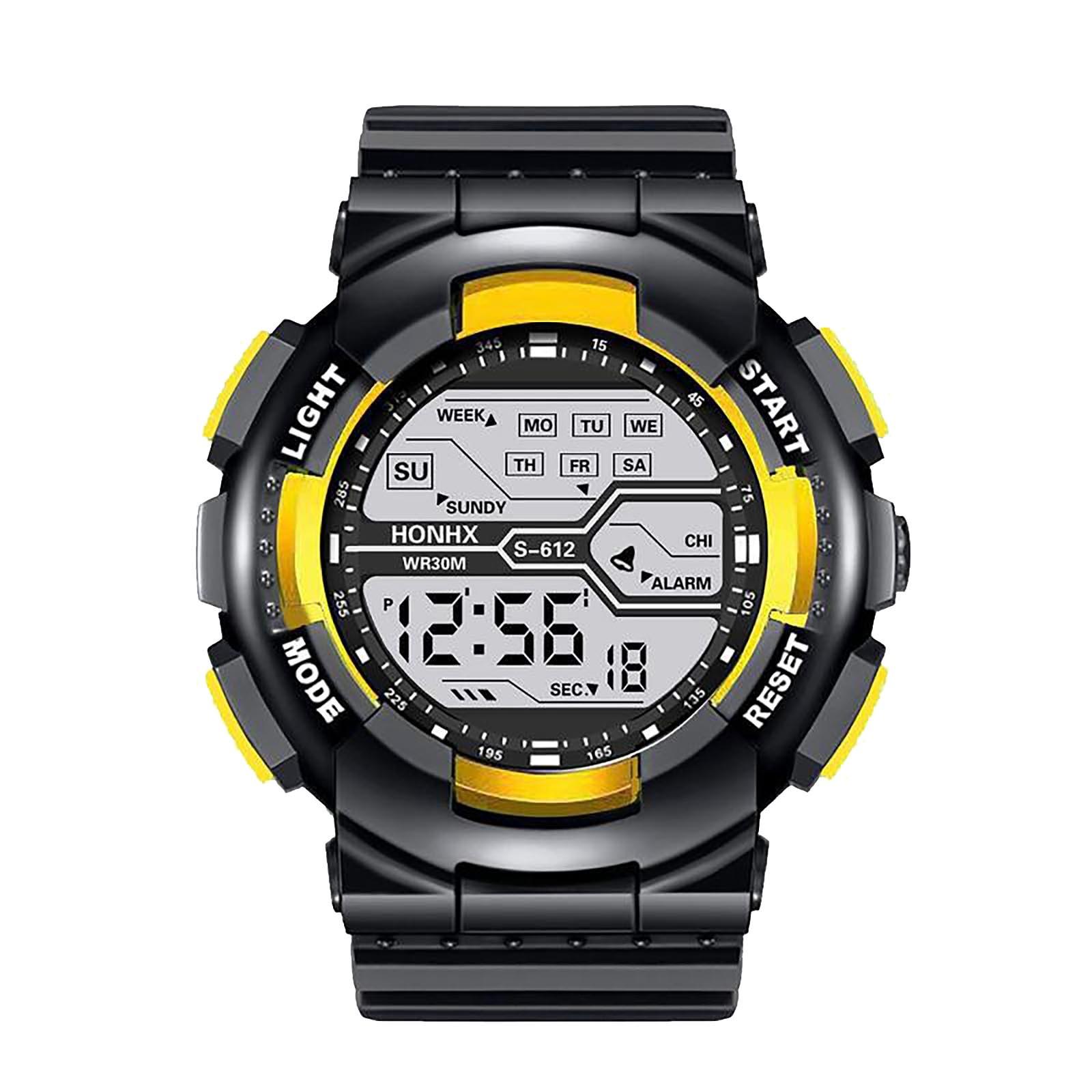 H-onhx Led Digital Watch Разнообразие стилей крутых спортивных электронных часов с 4 кнопками Life Водонепроницаемые часы One Size