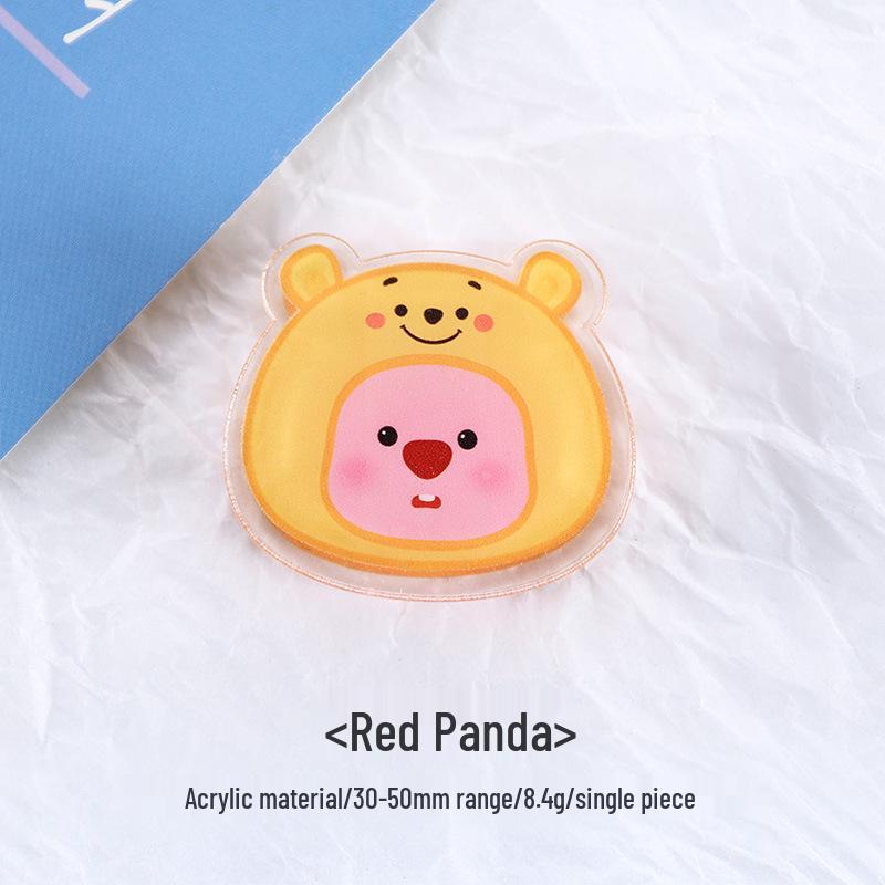 Cute Cartoon Double-Sided Acrylic Memo Clips - Transparent Small Stationery Clips for Journals and Office Bills