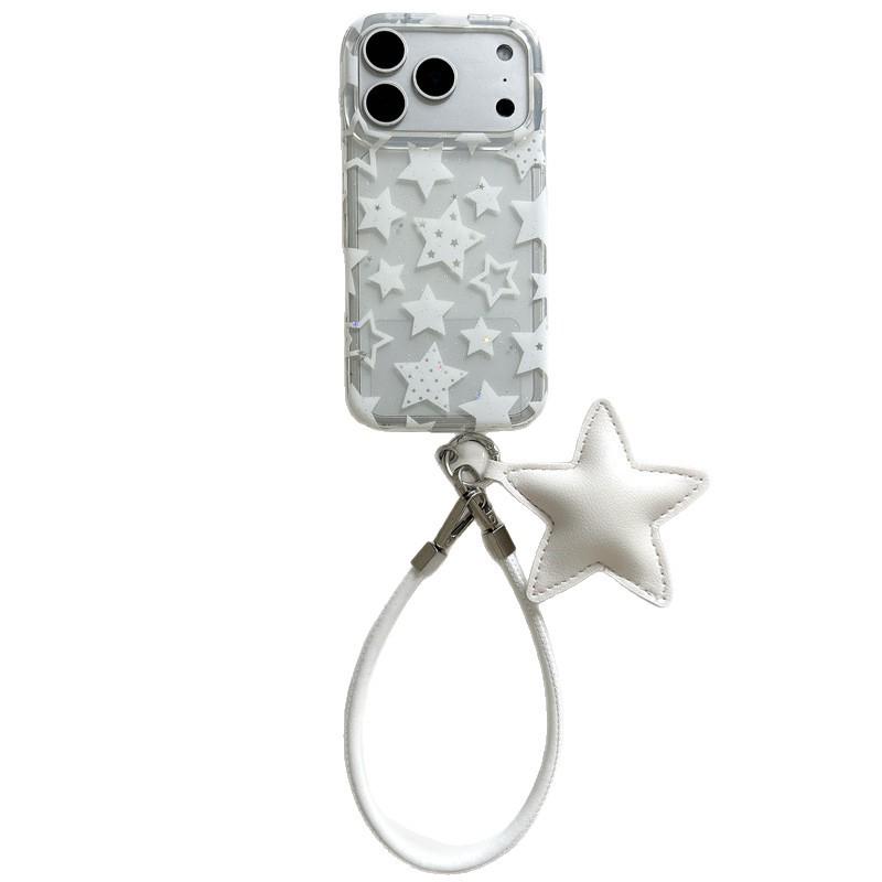 Korean Style Glitter Star Case for iPhone 17, 16 Pro Max, 15, 14