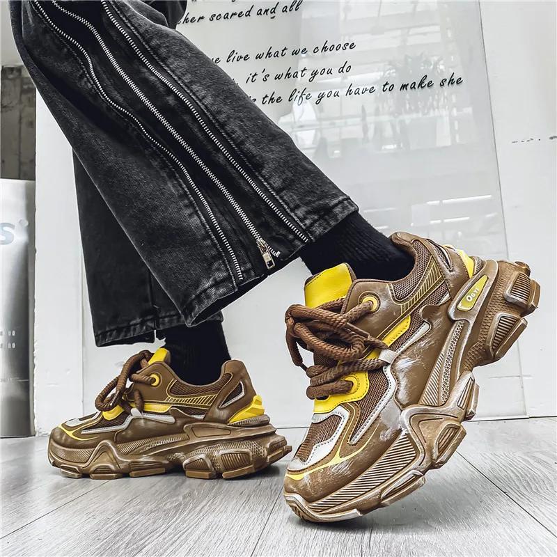 New Classic and Popular Color Blocked Men's Sports Shoes, Fashionable and Versatile Outdoor Mesh Breathable Casual Men's Shoes