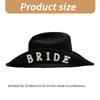 Bride Bride Hat Crystal Panama Hat for Disco House Cocktail Parties Vacation Sparkly Crystal for Comedian