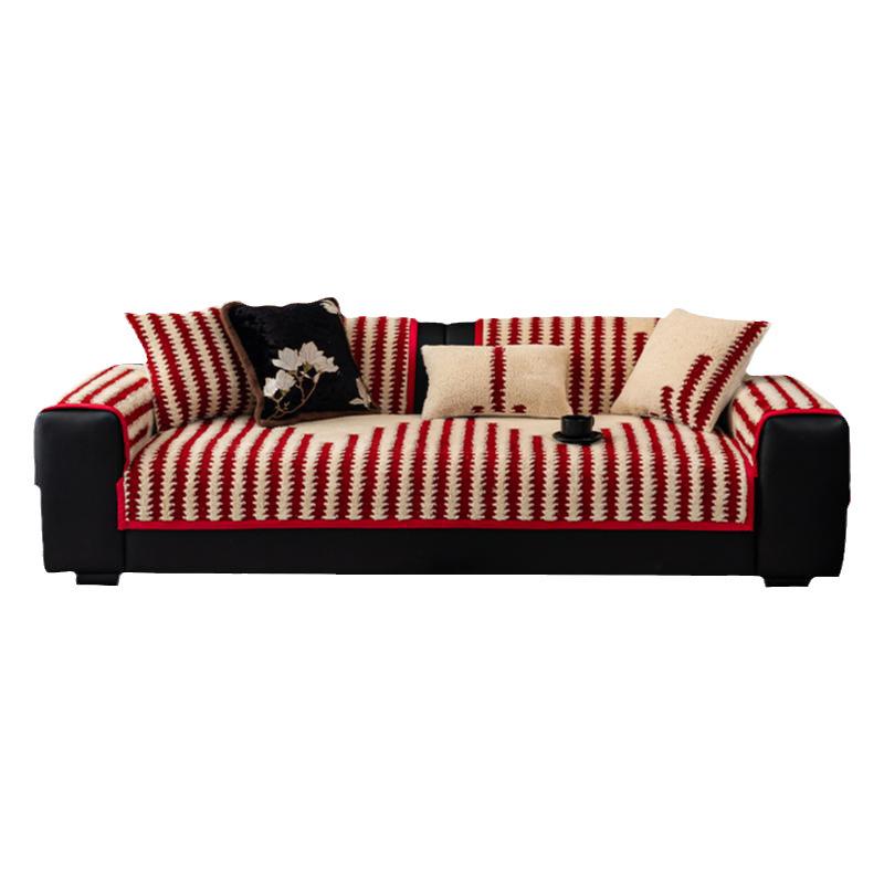 New Winter Plush Sofa Cushion Autumn And Winter Light Luxury High-End Seat Cushion Fixed Non-Slip Sofa Cover Cover Cloth