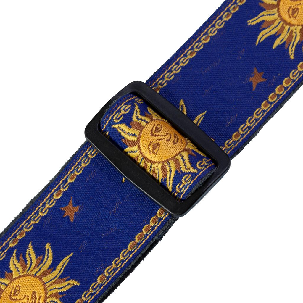 Leathers Guitar Blue Levy's MPJG-SUN-BLU Polyester/Vinyl Strap,