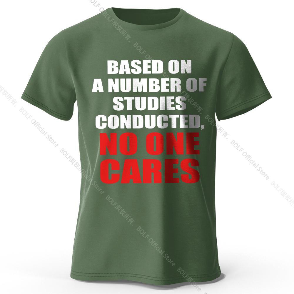 Men's No One Cares Printed T-Shirt 100% Cotton Oversized Edgy Graphic Tees for Women Summer Tops Punk Streetwear