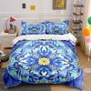 Colorful Mandala Decoration Set Soft Comfortable Duvet Cover Bedding Set Included 1*Duvet Cover & 2*Pillowcases Gift
