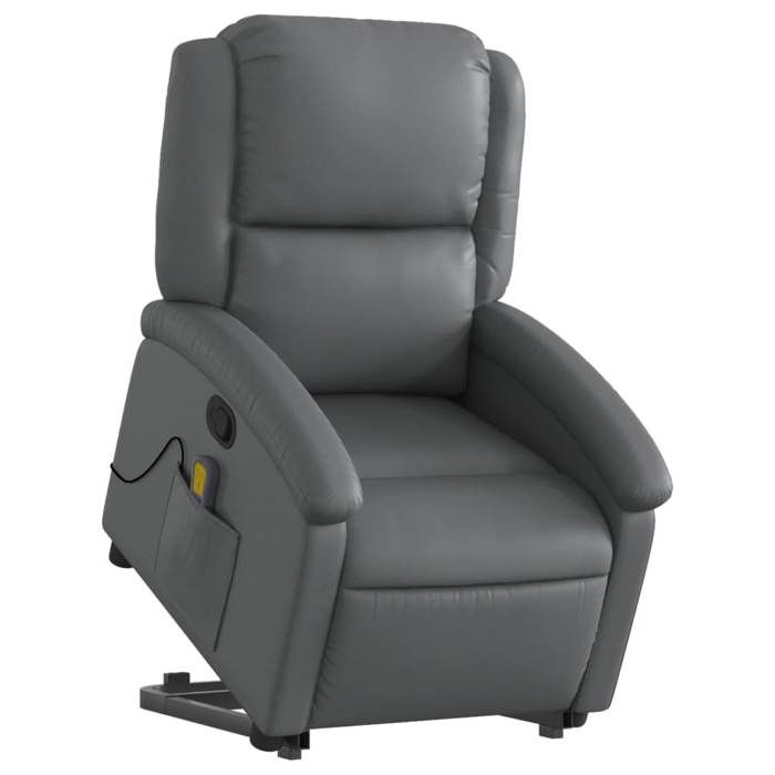 VidaXL Reclining Massage Armchair, Relaxation Chair with Adjustable Backrest and Footrest, Salon Seat, Modern, 3204236
