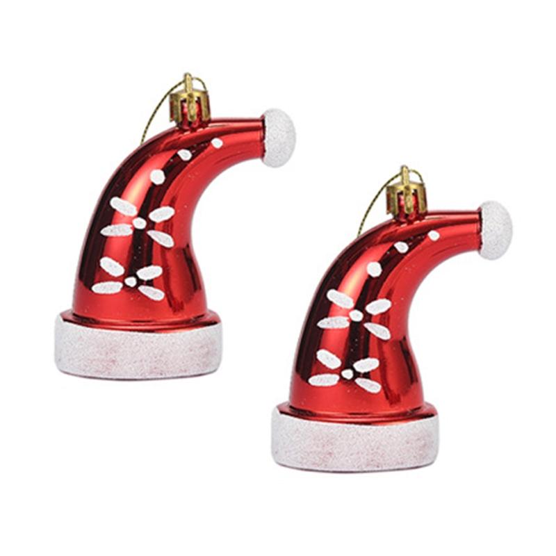 2Pcs Hanging Ornament Plastic Pendant Decoration Crafts Embellishments for Window Door Wall Christmas Tree Home Holiday