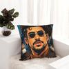 Singer Bad Bunny Pillowcase Soft Fabric Cushion Cover Decoration  Throw Pillow Case Cover Home Zipper