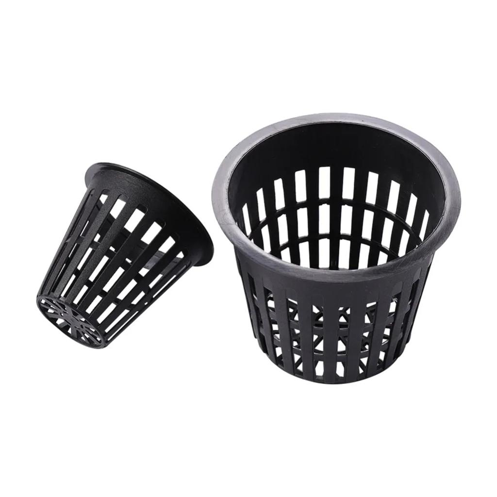 Planting Mesh Cup Hydroponic System Net Basket Soilless Flower Pot Plastic Plant Rooter Slotted Colonization Container 5/50Pcs