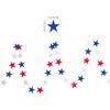 American National Day Party Decoration, Independence Day Paper Fan Flower Pennant Rain Curtain Set