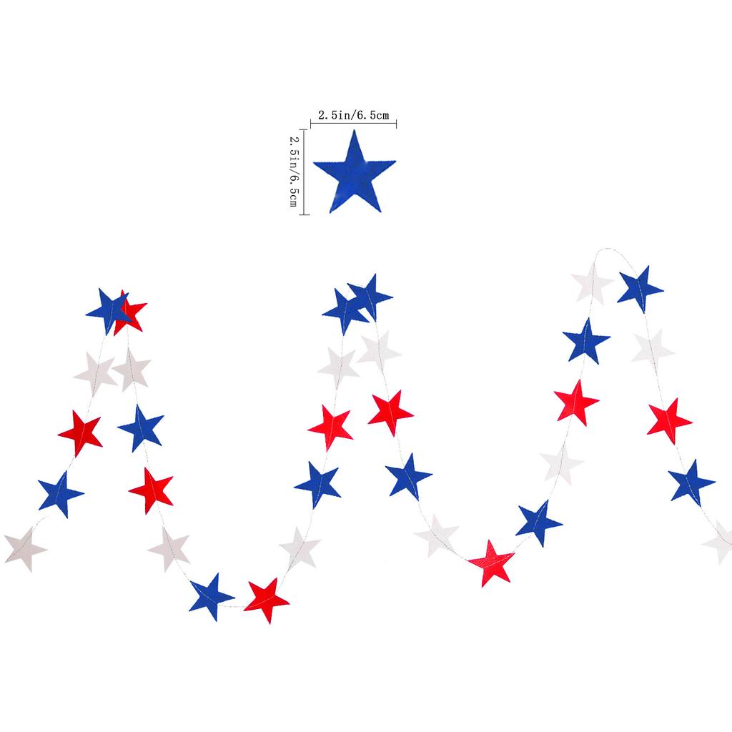 American National Day Party Decoration, Independence Day Paper Fan Flower Pennant Rain Curtain Set